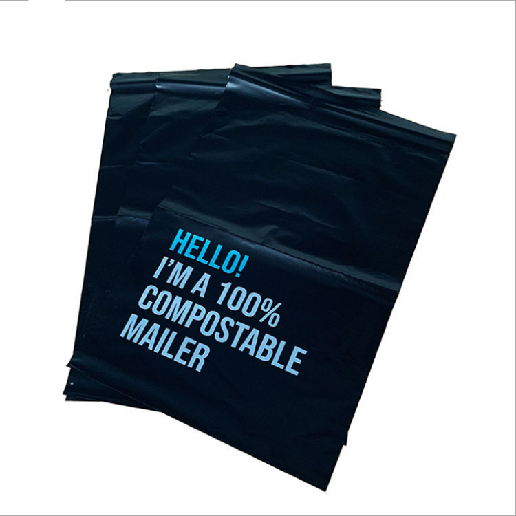 cornstarch biodegradable mailer mylar mailing bags custom logo biodegradable composite self adhesive clothing packaging bag