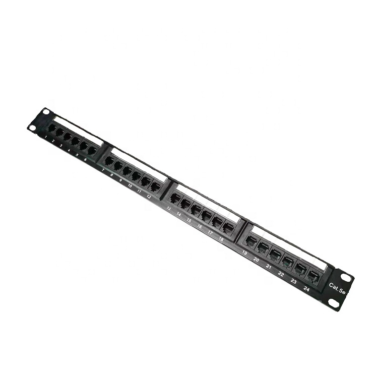 Трапециевидная патч-панель RJ45, 19 дюймов, 24 порта, Cat6