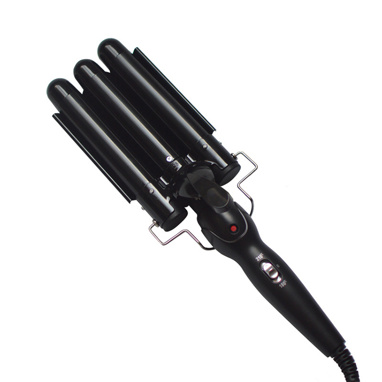 Portable 3 in 1 Triple Deep Waver Spiral Rotating Electric 3 Barrel Hair Waver Iron Magic Automatic Hair Curler