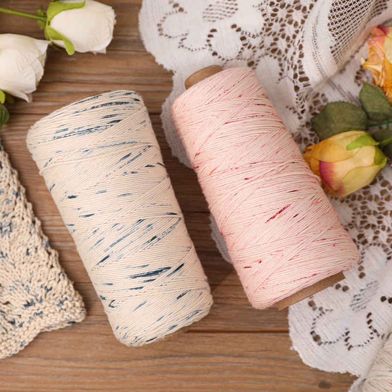 ZENGLONG wholesale high quality 10ply 200g dyed crochet fancy yarns custom 100% cotton hand knitting yarn with 14 colors
