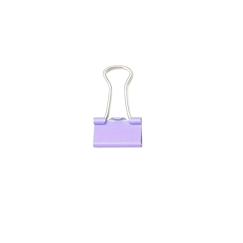 50pcs 15mm/0.6inch Purple Mini Binder Small Fold Back Clips Metal Paper Clamps Promotional Gift