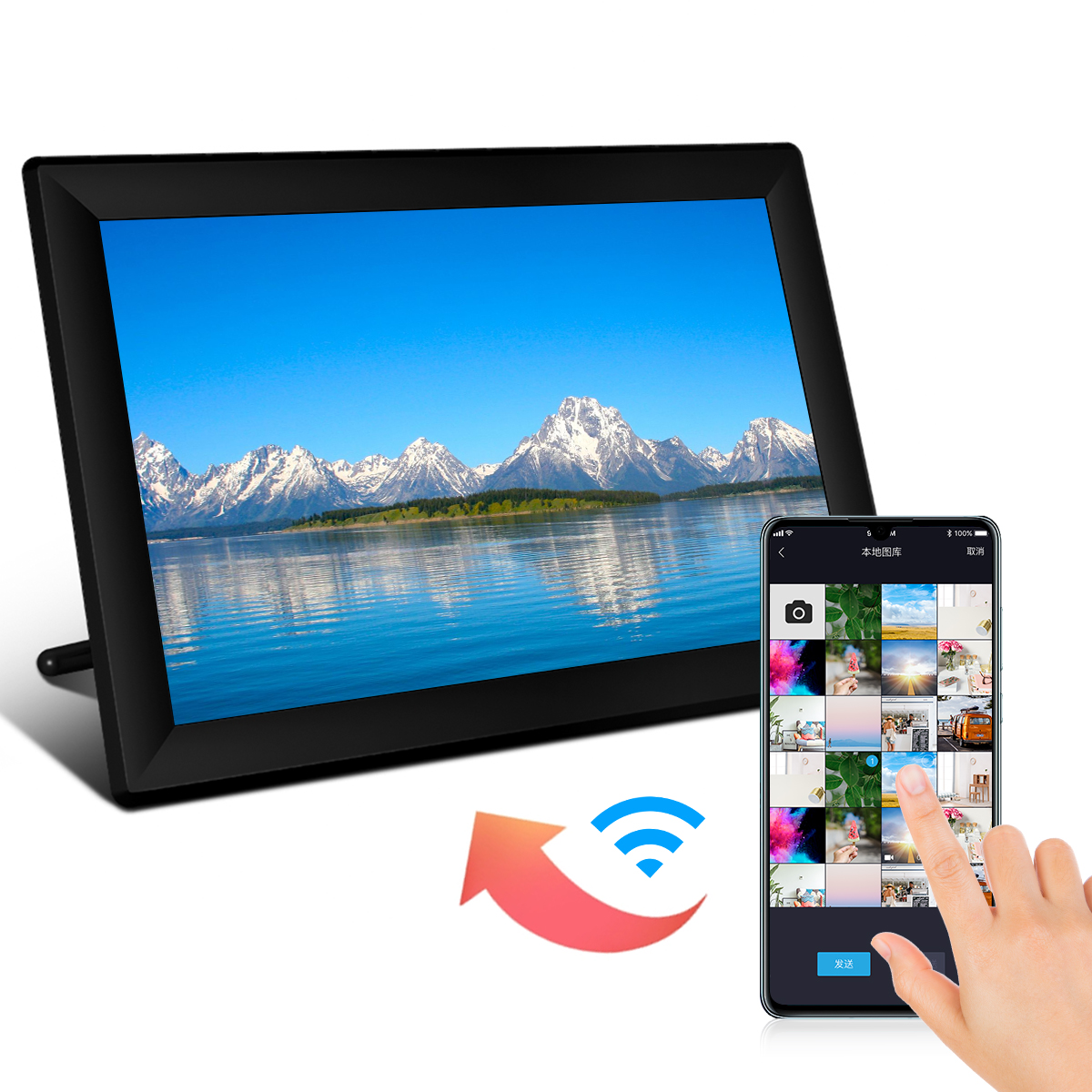 10 дюймов hd ips экран 1280*800 android wifi электронный ЖК-дисплей цифровой фото/картинная рамка консультационное устройство