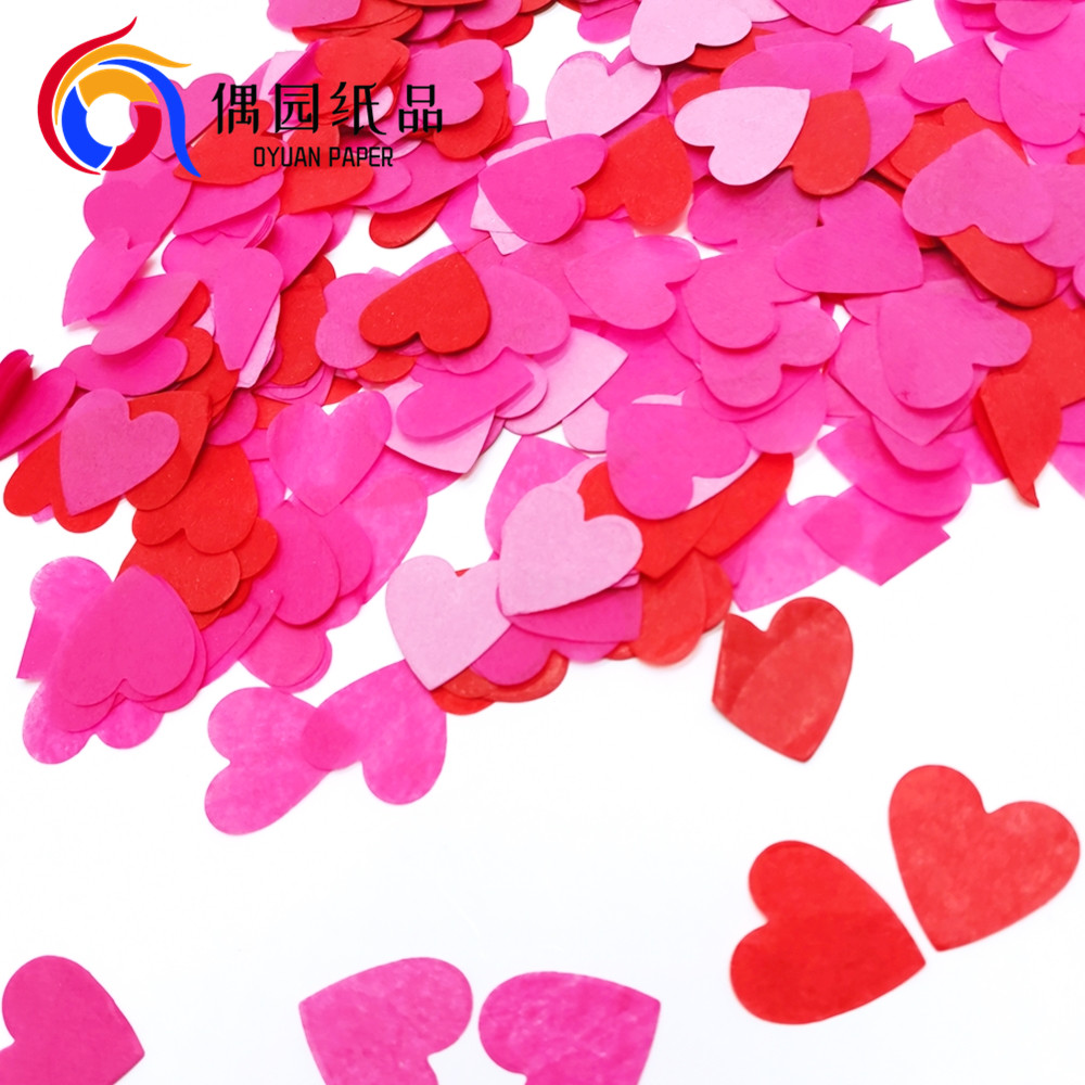 Wholesale Diamond Love Heart Shape Wedding Dissolve Tissue Paper Confetti