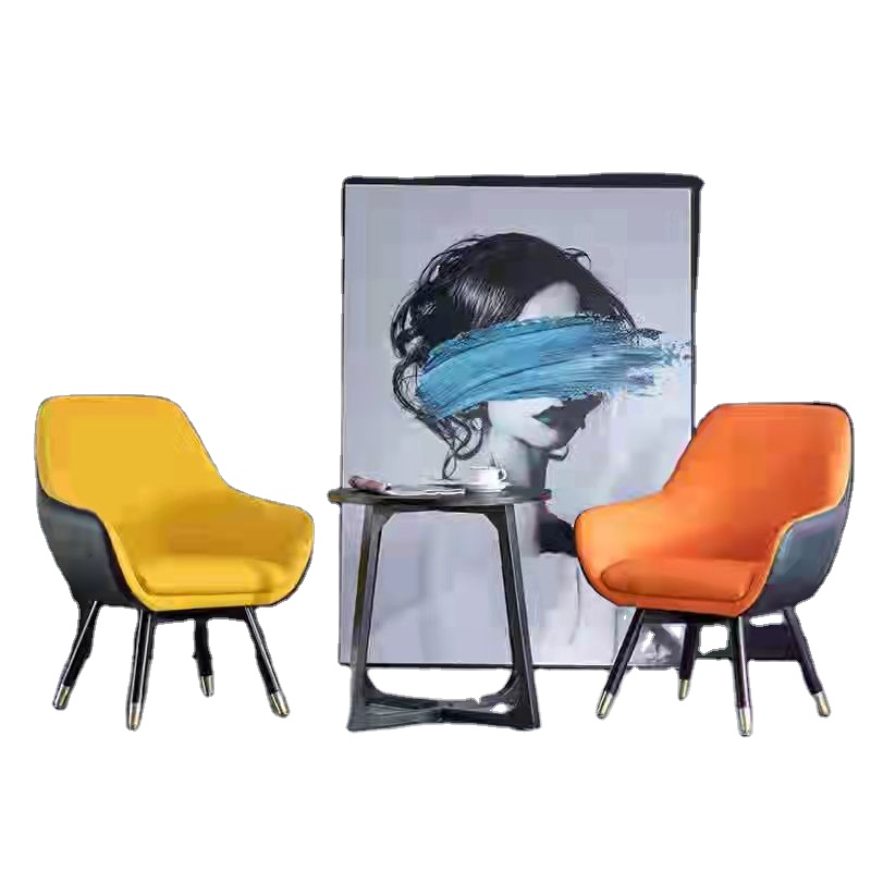 Dining chairs are luxurious, post-modern Nordic solid wood chairs, American family dining tables, stools and soft leather bags