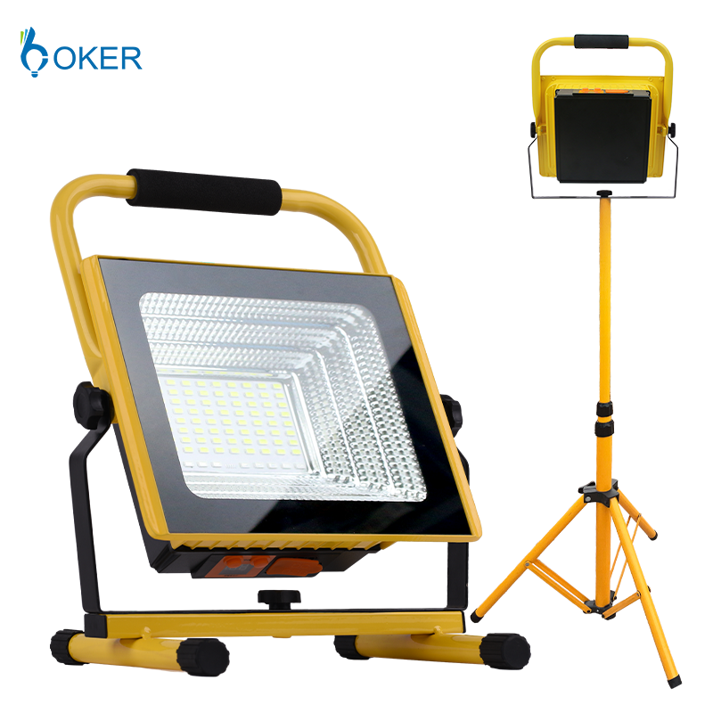 solar work light with rechargeable battery tripod outdoor led floodlight camping portable multi function