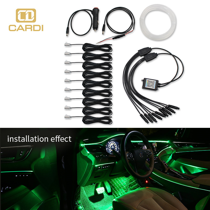 Заводская поставка DC 12V 5050 RGB пульт дистанционного управления и app автомобильная светодиодная атмосферная лампа освещение для украшения интерьера