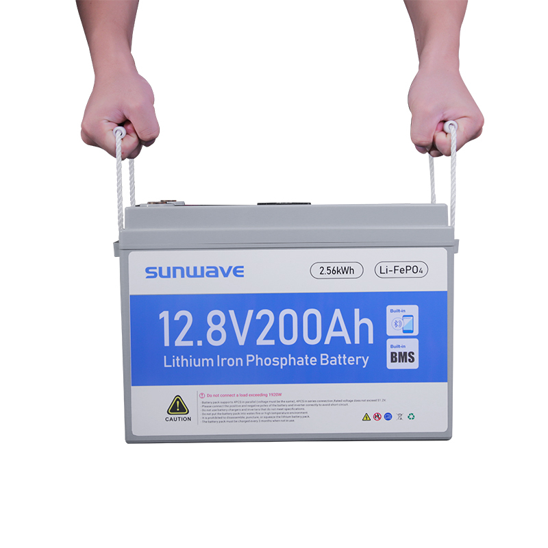 Sunwave Solar Panel System 200Ah 300Ah Household Solar Energy Storage Batteries 12V 24V Lifepo4 Battery Pack With BMS