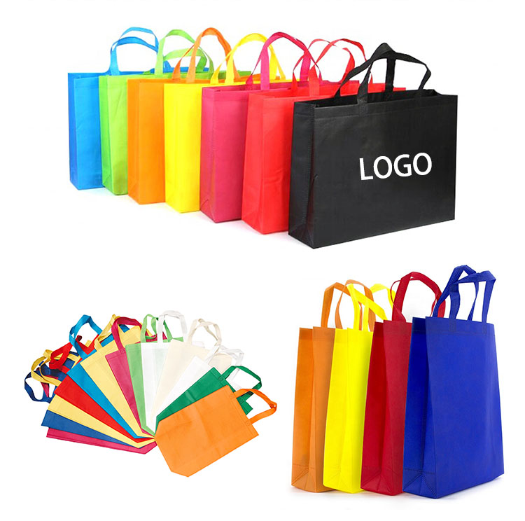 Wholesale reusable foldable shopping pp non woven tote bag for supermarket