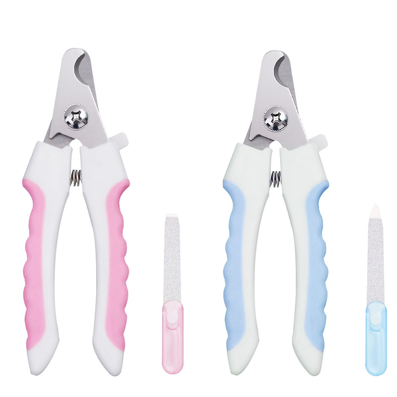 Hot Sale Pet Nail Clippers Cleaning Set Splash Proof Baffle Design Manicure Pliers Pet Nail Clippers With File Knife