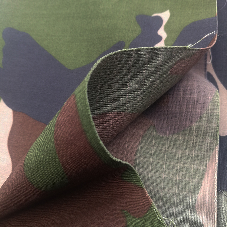 65% polyester 35% cotton TC rib camouflage printed fabric waterproof for military uniform wholesale price