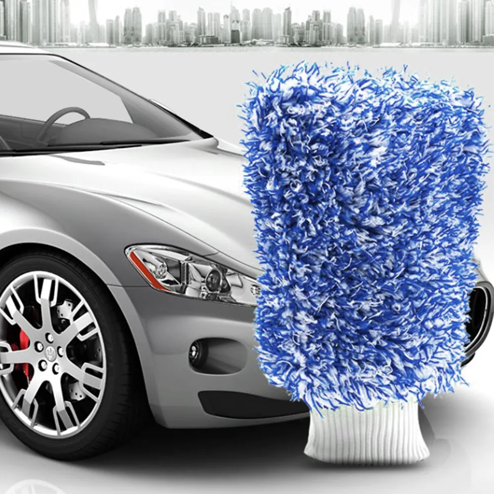Wholesale Chenille Microfiber Car Care Cleaning Wheel Large Size Wash Mitt Glove