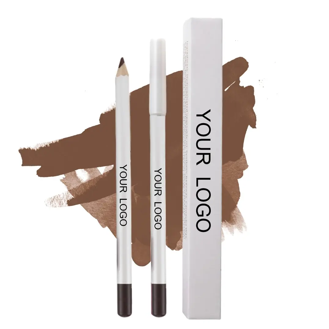 Dark brown lip liner no label customizable cream pigmented white lip liner pencil lipliner whole sale