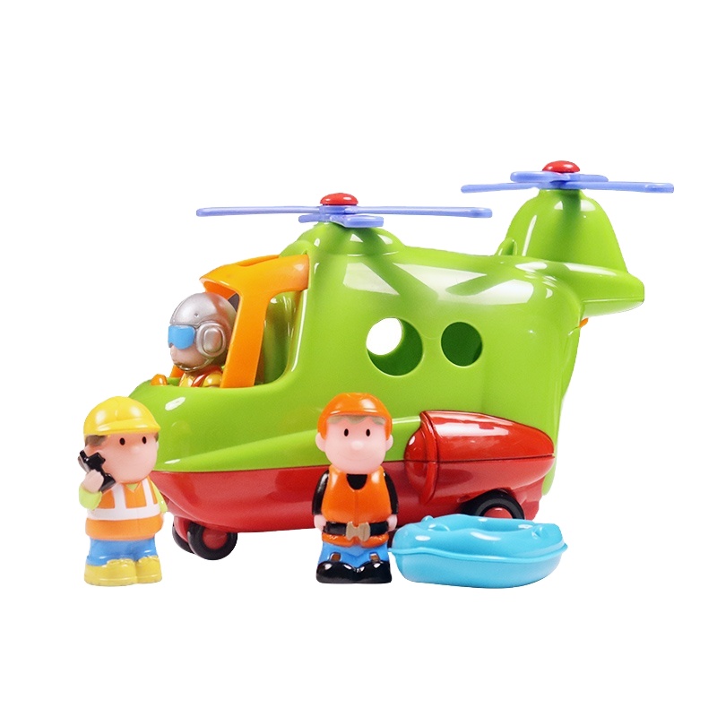 Zhansheng Professional Manufacture Eco-Friendly ABS Kids Early Education Electronic Airplane Helicopter Toy Set