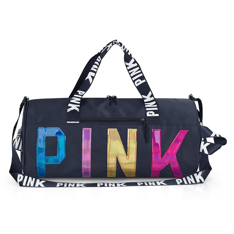 Wholesale Custom Large Waterproof Sports Travel Bag Womens Duffle Bag Weekend Women Pink Gym Bag