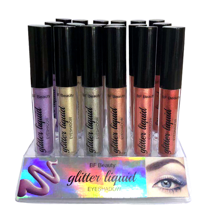 Display Pack 6 Colors by 4 Private Label Pigmented Glitter Liquid Eyeshadow