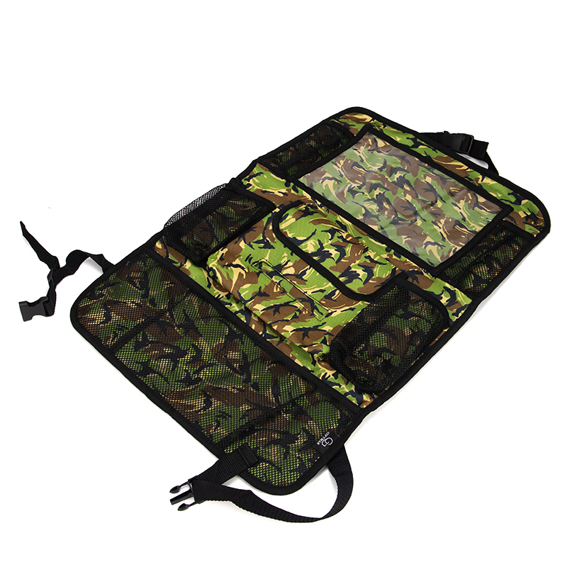 Customize Polyester Multi-Pocket Travel Storage Holder Durable Black Car Back Seat Organizer Hanging Bag