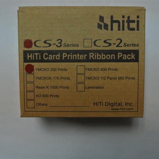 200 оригинальные цветные ленты для принтеров карточек серии HiTi CS300, лента YMCKO GB1