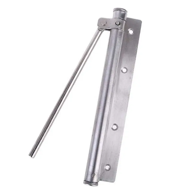 Stainless Steel Automatic Door Closer Single Spring Strength Adjustable Door Closer Hinge