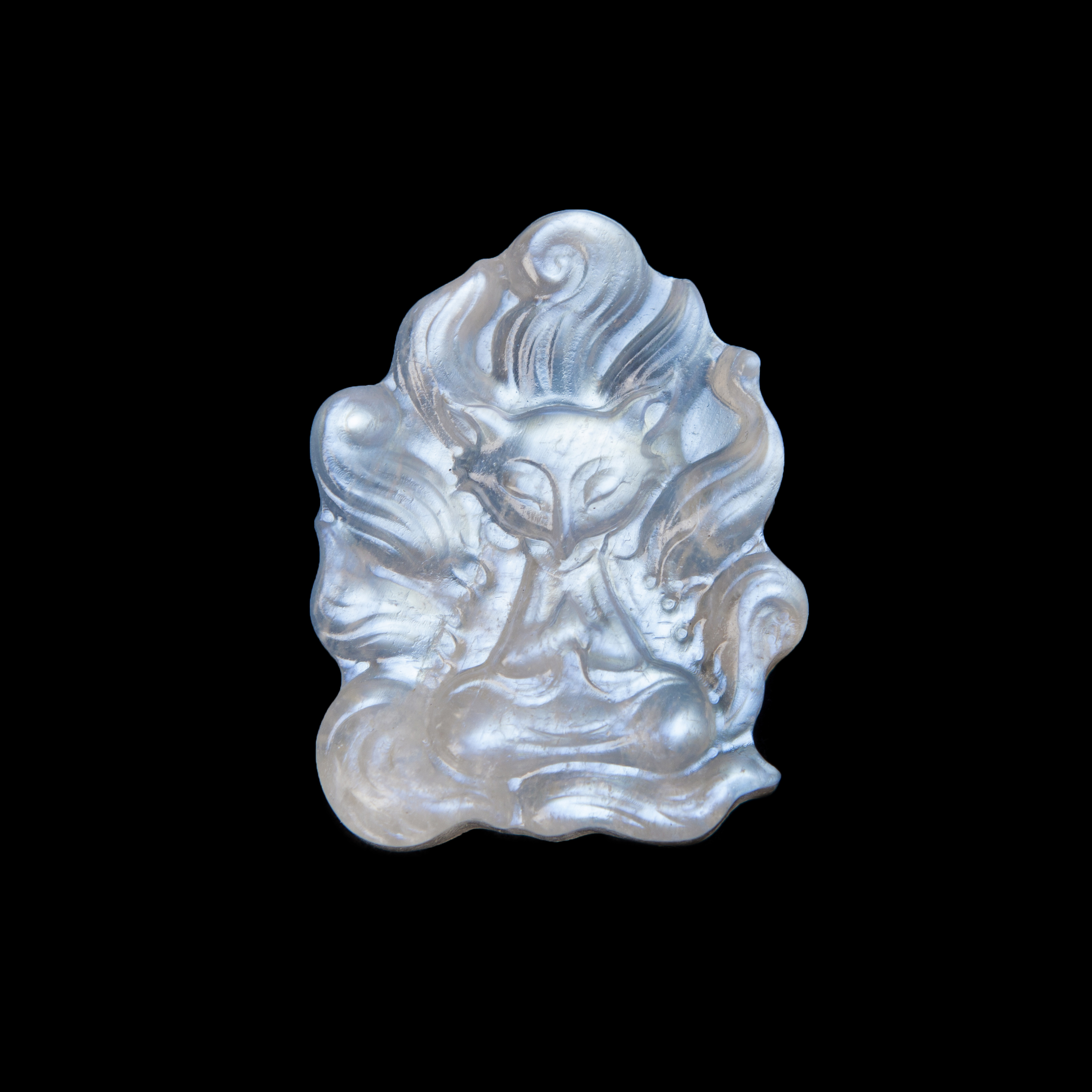 High quality moonlight stone Gifts man and woman pendant Home decoration Moonlight Nine tails fox