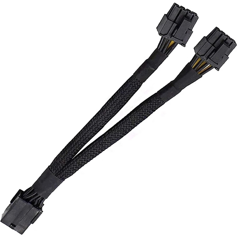 Кабель-разветвитель Pci Express Gpu 8pin «мама»-двойной 8pin (6 + 2) «папа» 20 см Pcie, Кабель-адаптер питания 18awg с втулкой