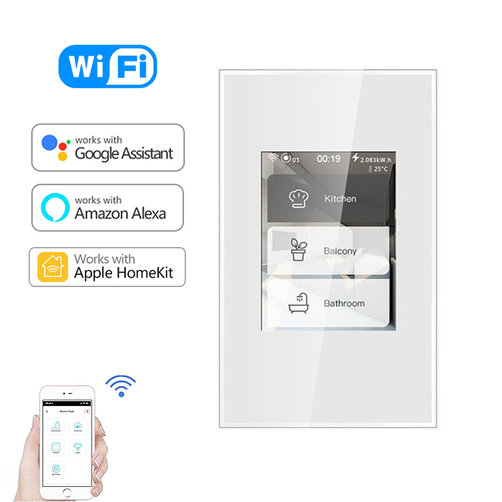 Умный дом Tuya 4 в 1, умный сенсорный экран, ЖК-дисплей, переключатель Homekit для интеллектуальных сцен, устройства Homekit 1/2/3, переключатели для штор