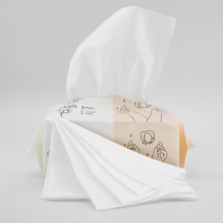 FSC GMPC CE ISO13485 BSCI Disposable Soft 60 80 100 Pcs Towel 100% Cotton Facial Tissue Paper Dry wipes
