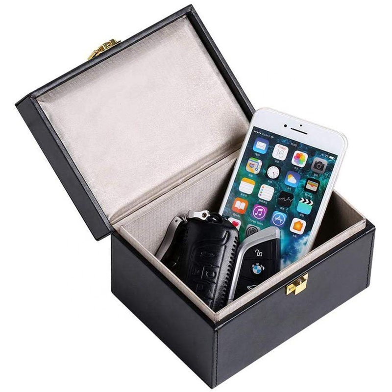 Горячая кожа Faraday брелок Protector Box RFID Блокировка сигнала случае автомобилей Keyless box