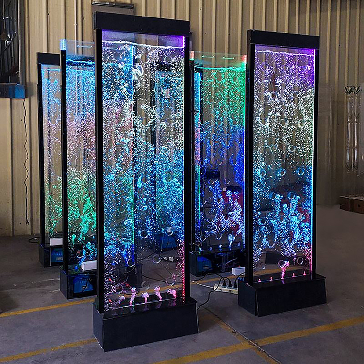 fashion new design led acrylic water bubble wall plastic wall mounted air curtain