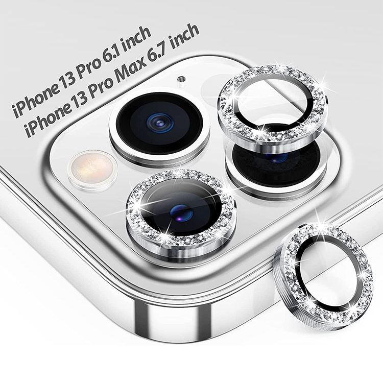 Блестящий Алмазный протектор экрана для объектива камеры iPhone 13 12 11 14 Pro Max 9H индивидуальный Металл со стеклянной пленкой для объектива камеры