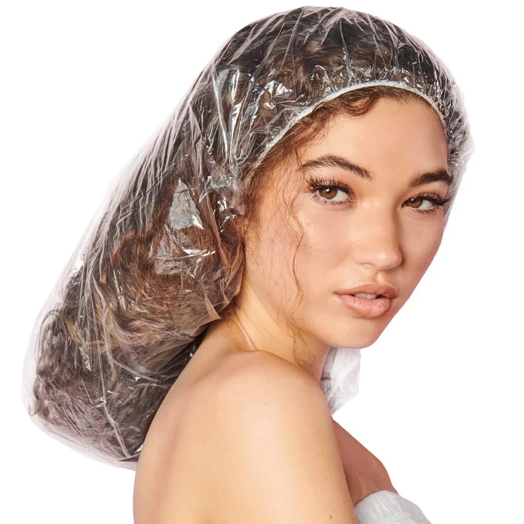 large shower cap for women Bath Hair Cap Transparent For Bathroom Products SPA