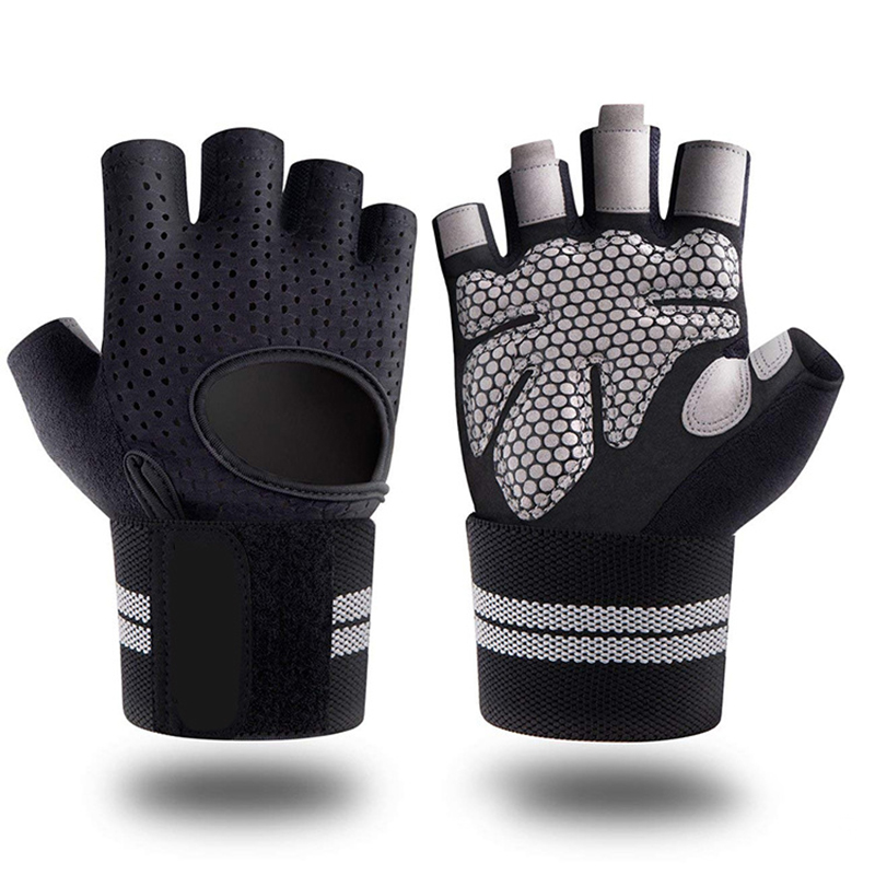 Black Pink Blue Grey Color Anti-Slip Fitness Bike Gloves Cross Fit Training Gloves With Wrist Support For Women And Men