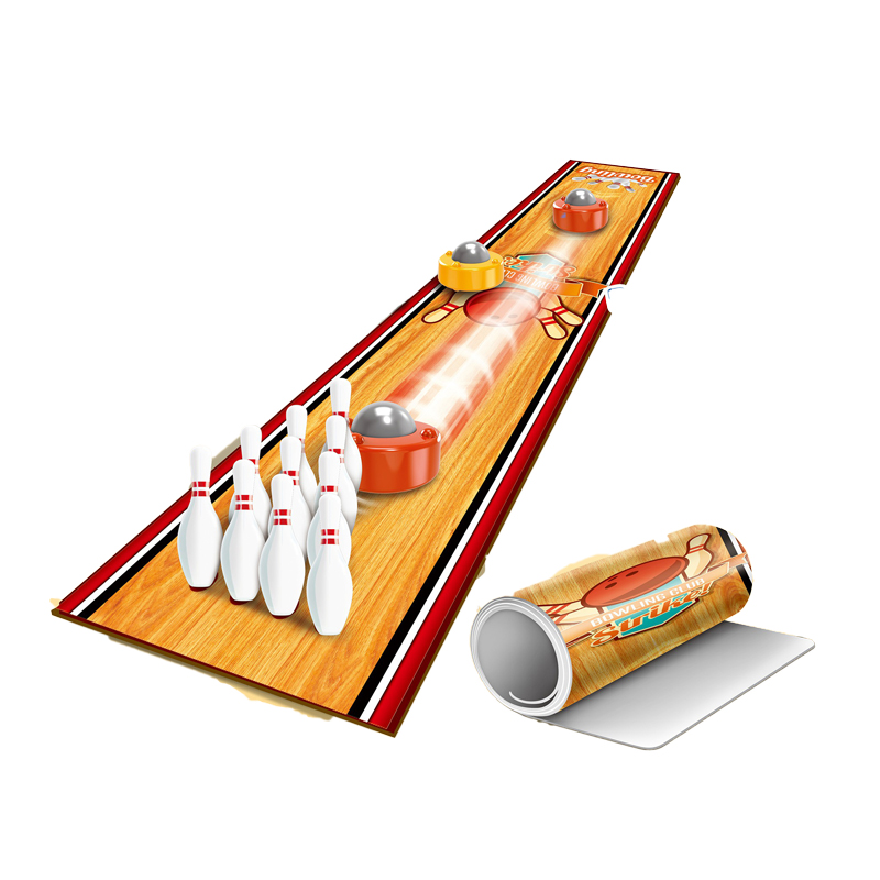 Kids or adult indoor portable desktop toy mini plastic real action bowling game