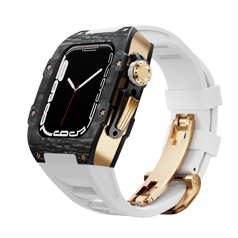 Роскошный чехол из углеродного волокна для Apple Watch, Титановый корпус