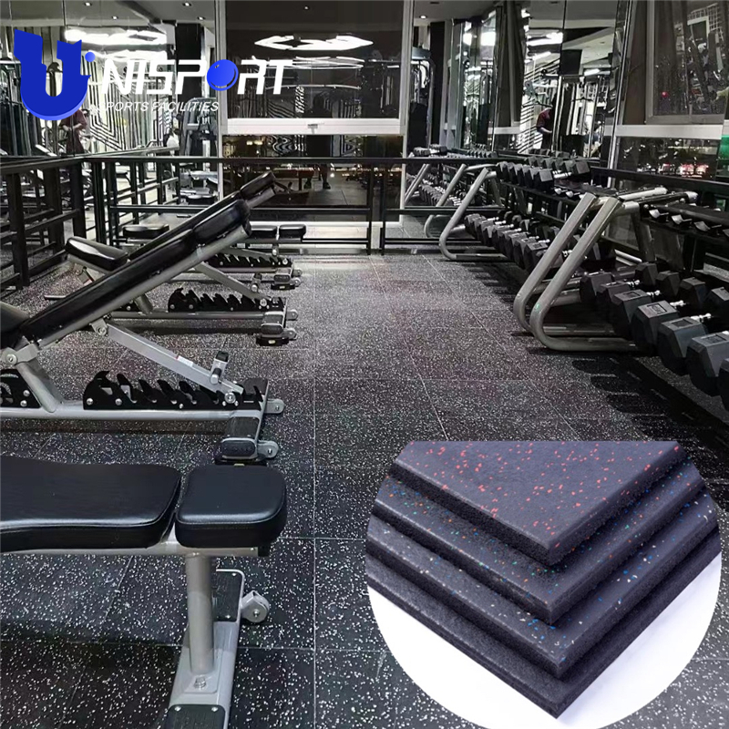 Противоскользящие резиновые напольные плитки UNISPORT из этиленвинилацетата для тренажерного зала, комнатный резиновый коврик
