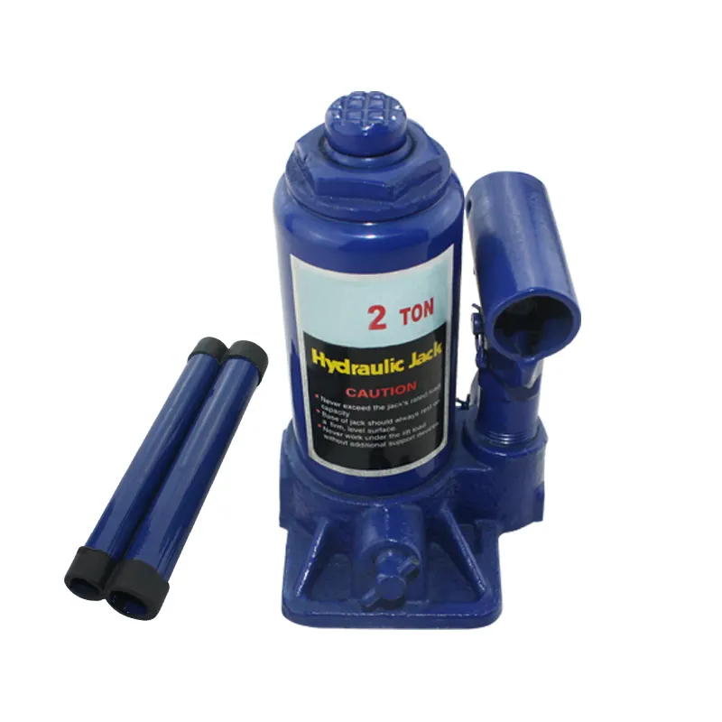 High quality and durable low profile double ram 2ton/12 ton high efficiency safe hydraulic bottle jack with pressure gauge