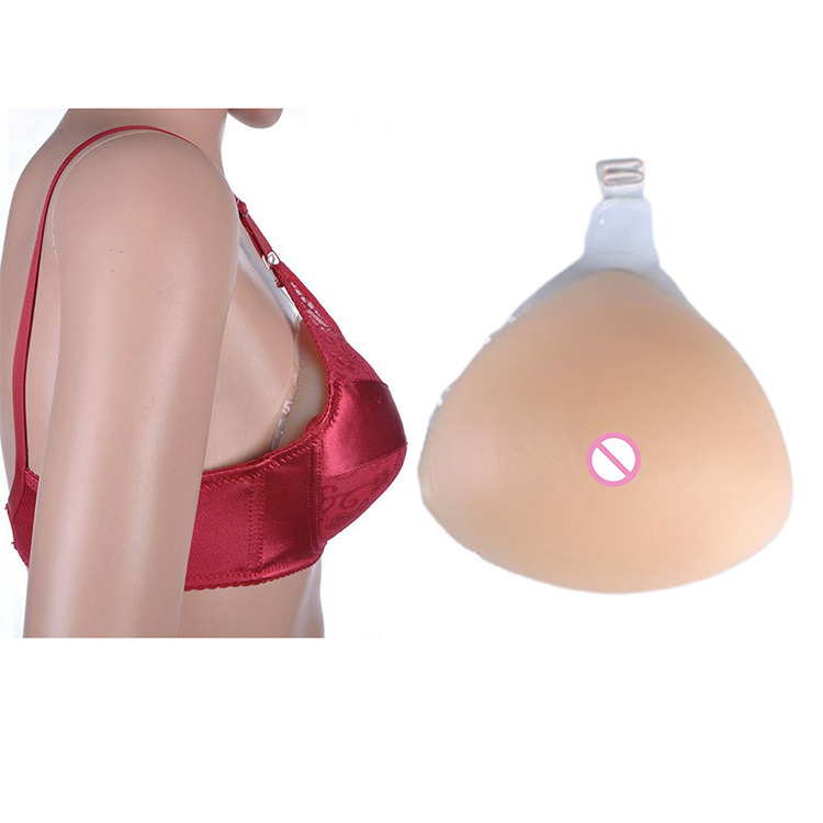 Hooked triangle postoperative false boobs fit with bra Tits Enhancer Silicone Artificial fake breast pad implant
