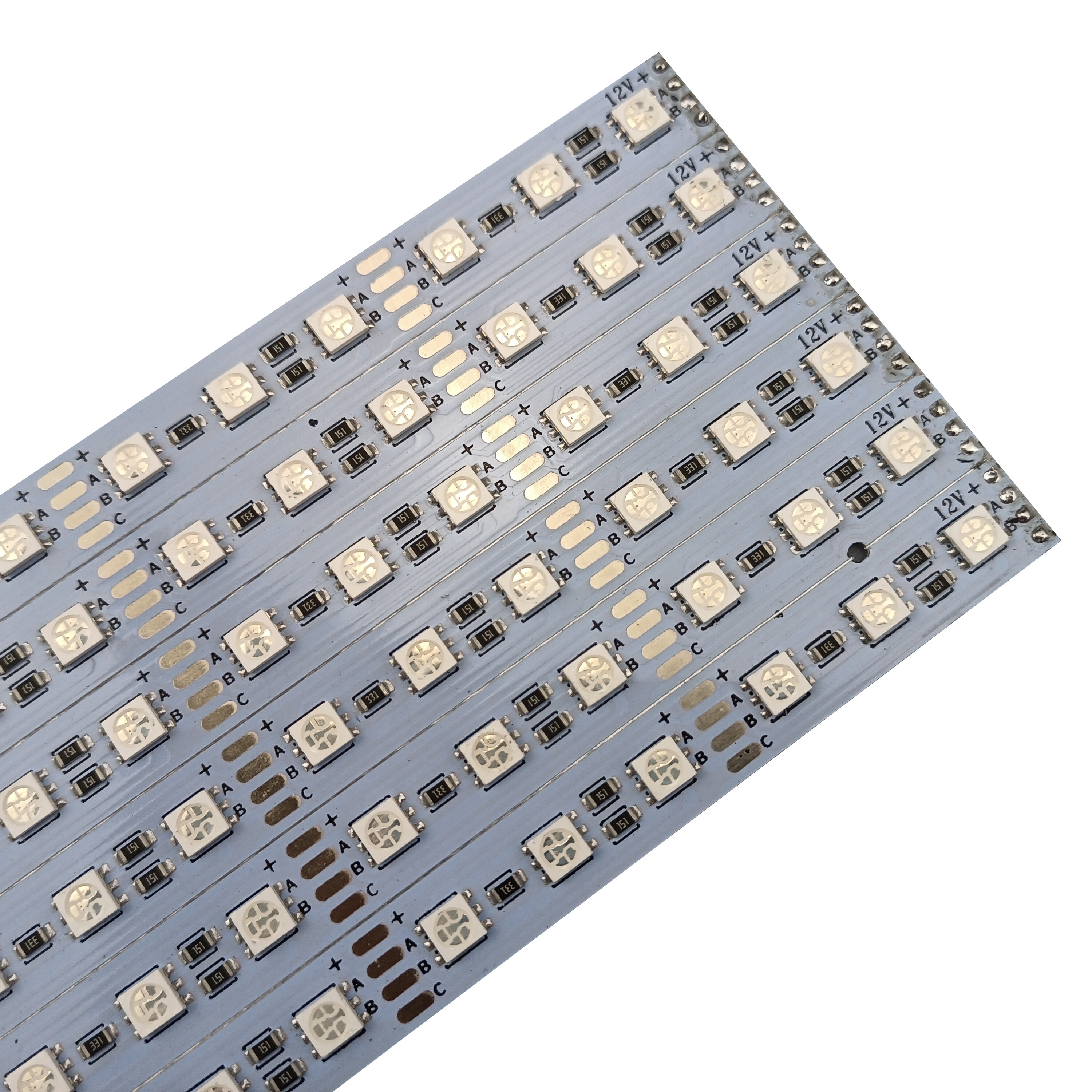 Неводостойкая Высокая яркость 12 в 36 светодиодов 72 светодиода 5050 RGB светодиодная полоса освещения алюминиевая полоса освещения RGB цвет для украшения