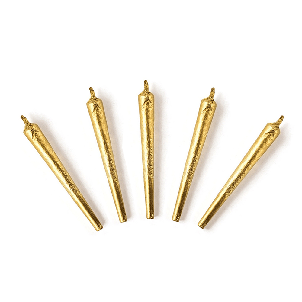 Индивидуальный Логотип 24K Gold Money CBD конусы, предварительно свернутые конусы, индивидуальная совместная упаковка-неочищенный коричневый [900 конусов в коробке]