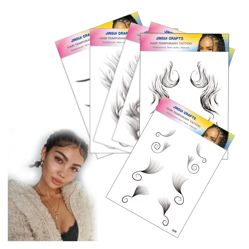 Baby Temporary Hair Edge Tattoo Edges Curly Hair DIY Hairstyling Hair Stickers
