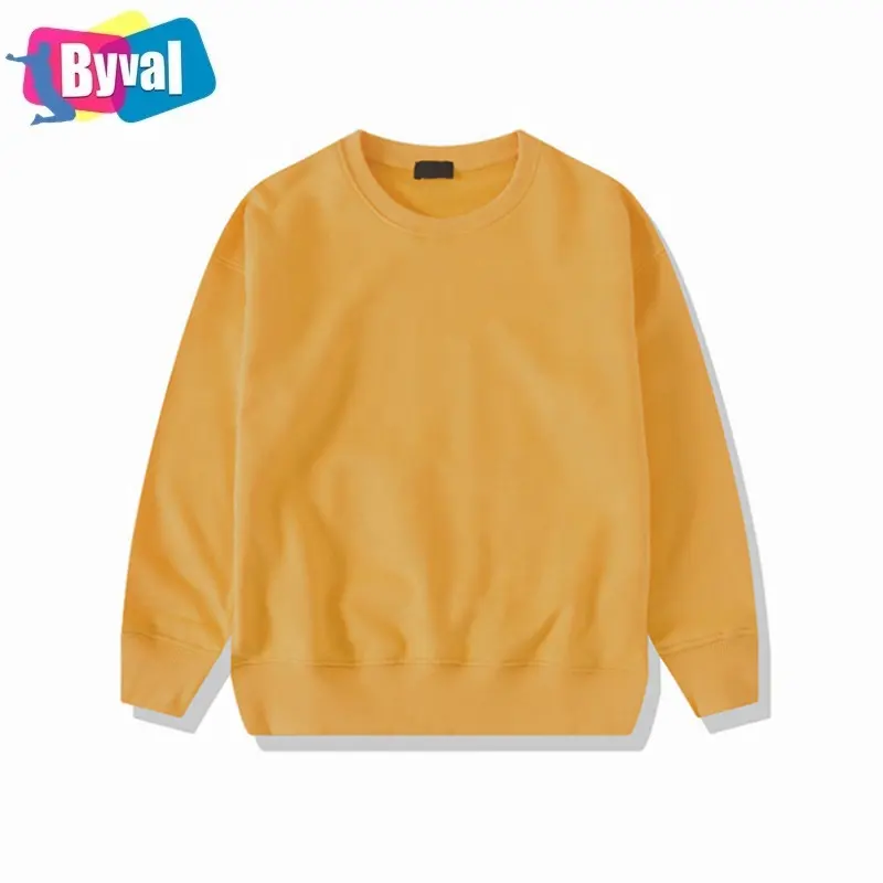 Byval Baby Boys And Girls Children Loose Blank Solid Color Long Sleeves Spring And Autumn Wear High Quality Pullover Hoodies