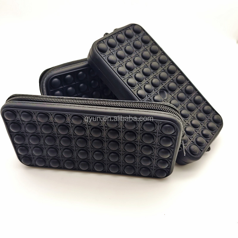 Wholesale factory directly Amazon Hot Popular silicone popit pencil case pop it pencil box