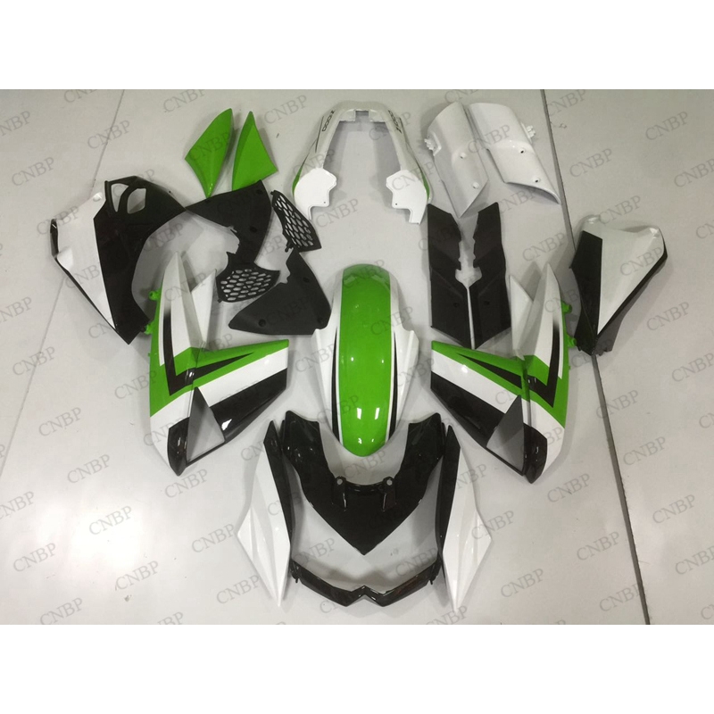 Комплект обтекателей Z 1000 10 11 на весь корпус Z 1000 2010 Обтекатели для Kawasaki Z1000 2010 - 2013 уличная версия Обтекатели Зеленый Белый Черный