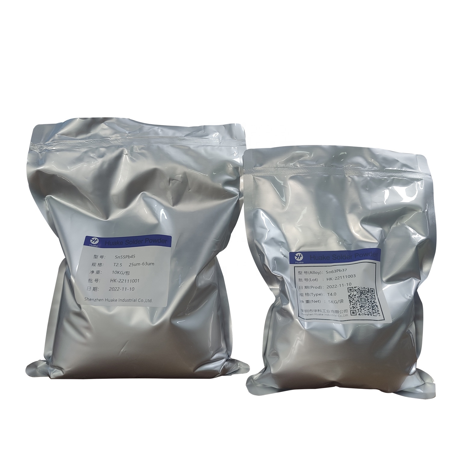 Sn62Pb36Ag2 SMT порошок для припоя HuaKe, серебряный свинцовый оловянный порошок для припоя PCB LED