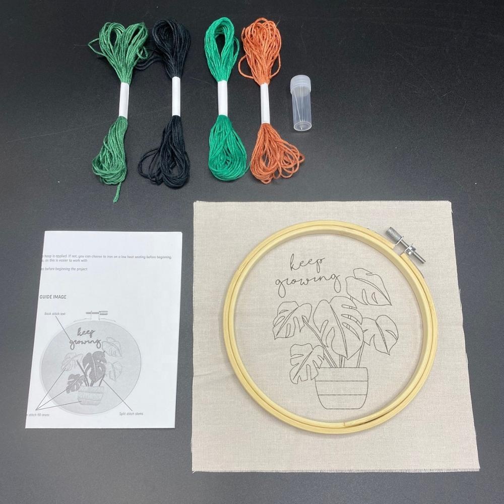 Embroidery starter kit for befinners with patterns gifts full range of cross sititch kit supplier for adults kids plants