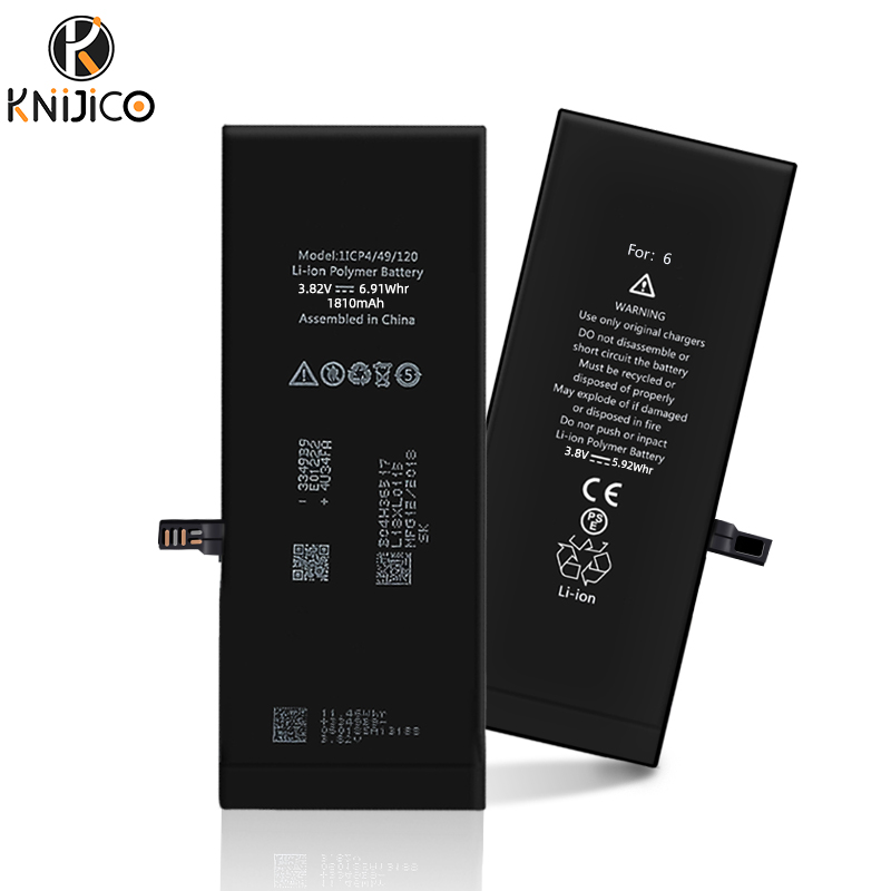 Knijico мобильный телефон нулевой цикл реальная емкость батареи для iphone 6,1810mAh литий-ионная аккумуляторная батарея для iphone 6