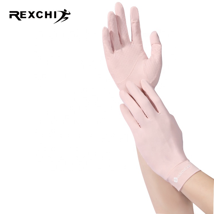 REXCHI XG48 Anti Slip New Women Lace Breathable Summer Stretch Sunscreen UV Protection Driving Gloves Touch Screen Gloves