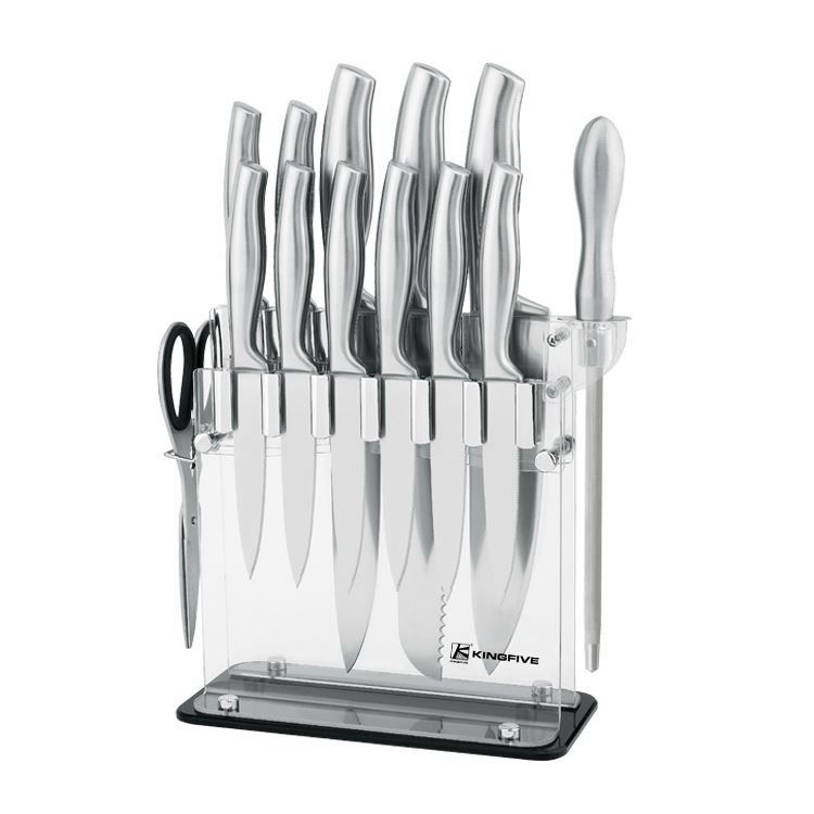 Brand new knife set kitchen knives hollow hand With Acrylic block