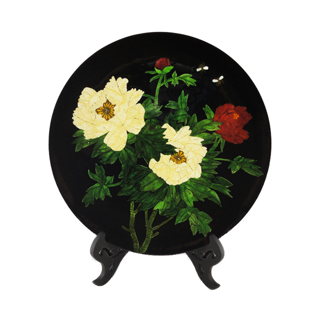 High Quality Lacquer Plate Ceramic Human Face Round Plate Decoration Hanging Dinner Plates For Home Decoration