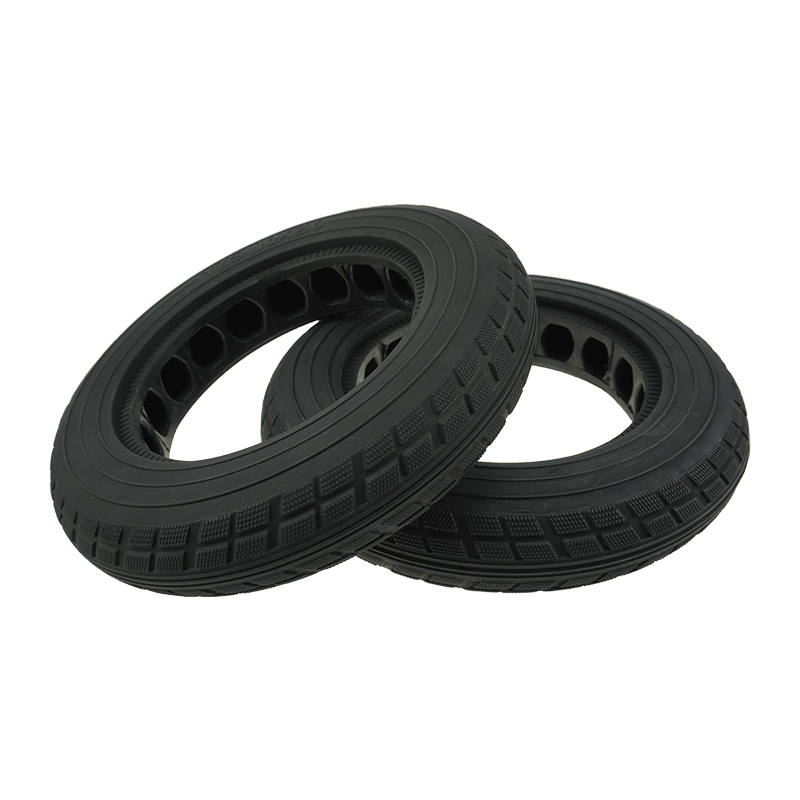 10 inch solid rubber tire durable semi-hollow inner-hole airless tire spare parts for foldable electric scooter
