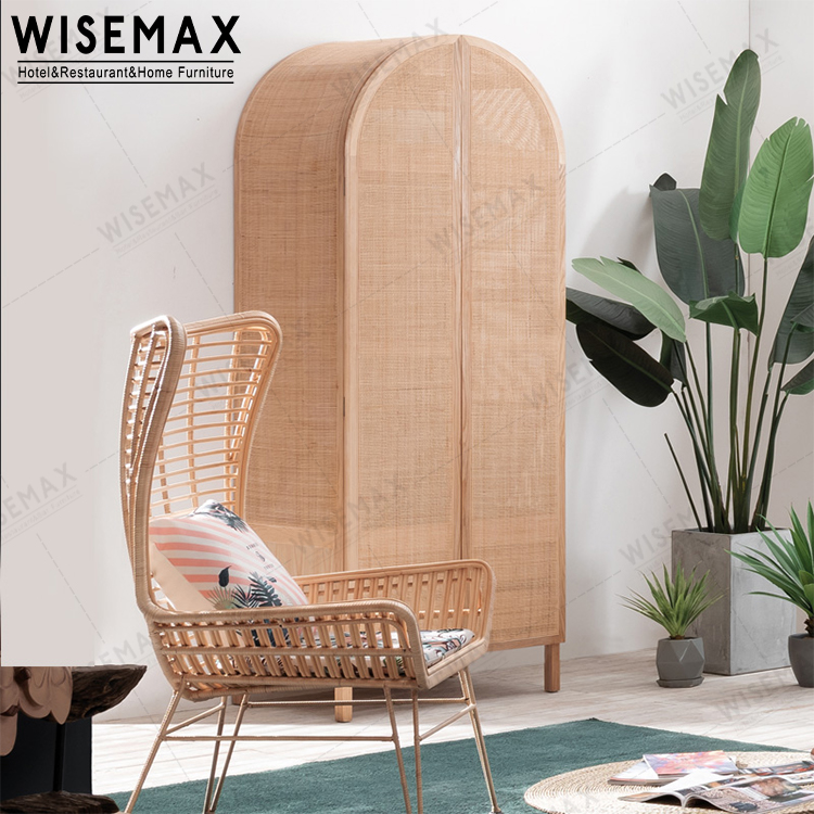 WISEMAX FURNITURE Modern Living room furniture wood frame wardrobe nordic half round high legs cabinet